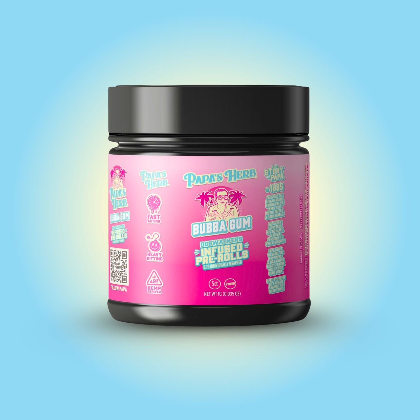 Papa's Herb INFUSED 5 PACK BUBBA GUM INDICA