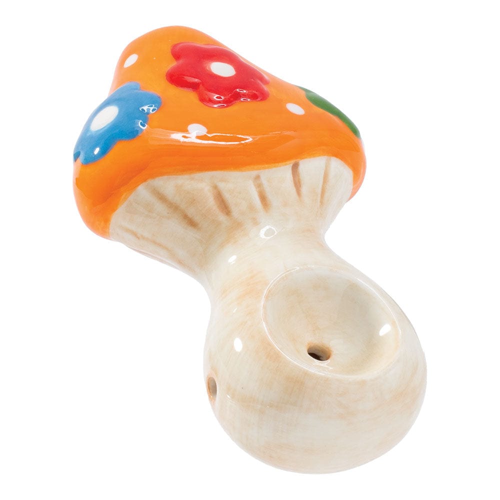 Wacky Bowlz Hand Pipe Flower Mushroom Ceramic Pipe