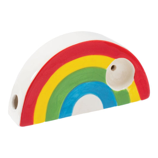 Wacky Bowlz Hand Pipe Rainbow Ceramic Pipe