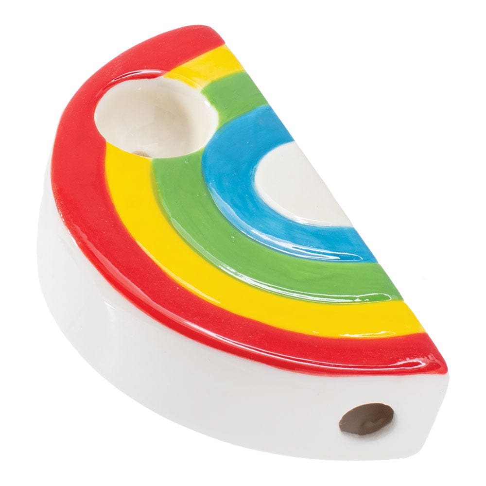 Wacky Bowlz Hand Pipe Rainbow Ceramic Pipe