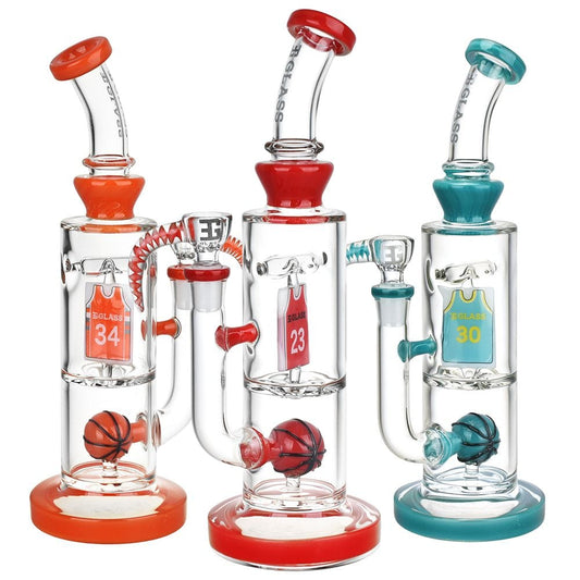 EG Glass Bong Basketball Glass Water Pipe