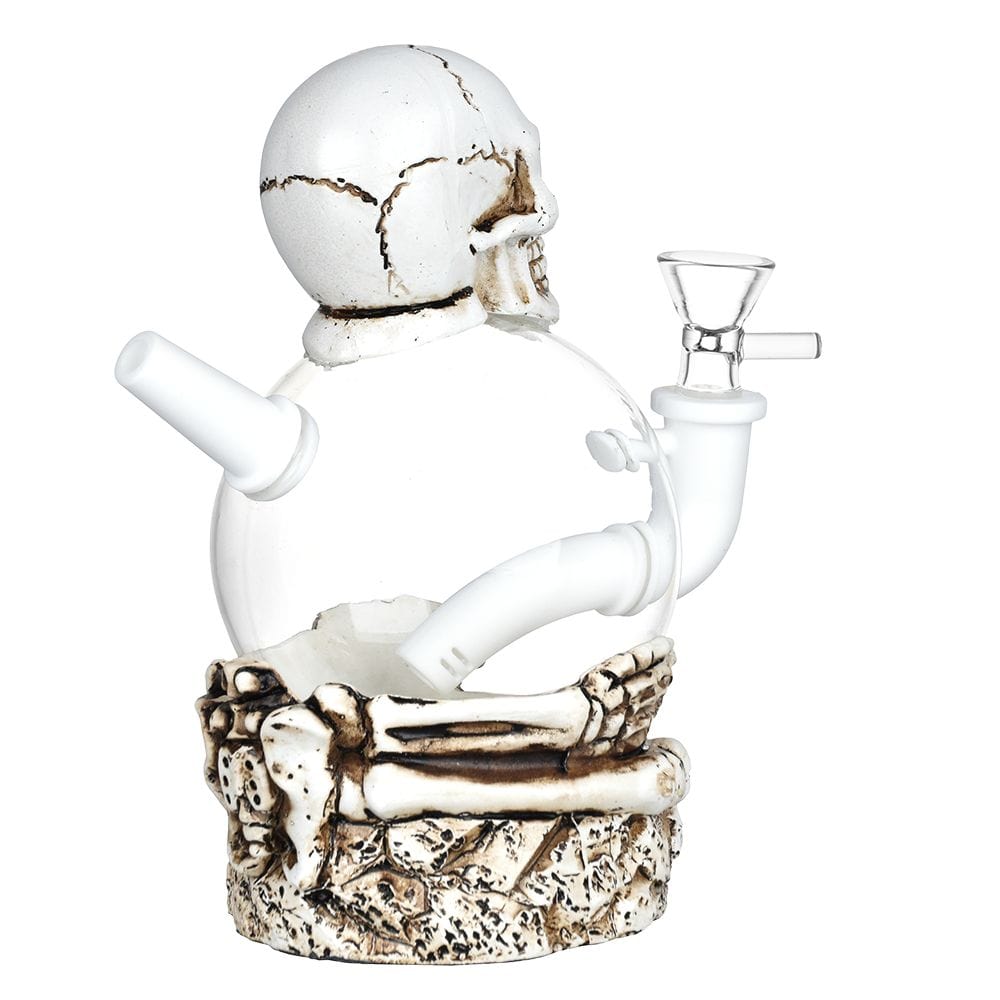 Daily High Club Bong Skeleton's Embrace Resin on Glass Water Pipe - 7.25" / 14mm F