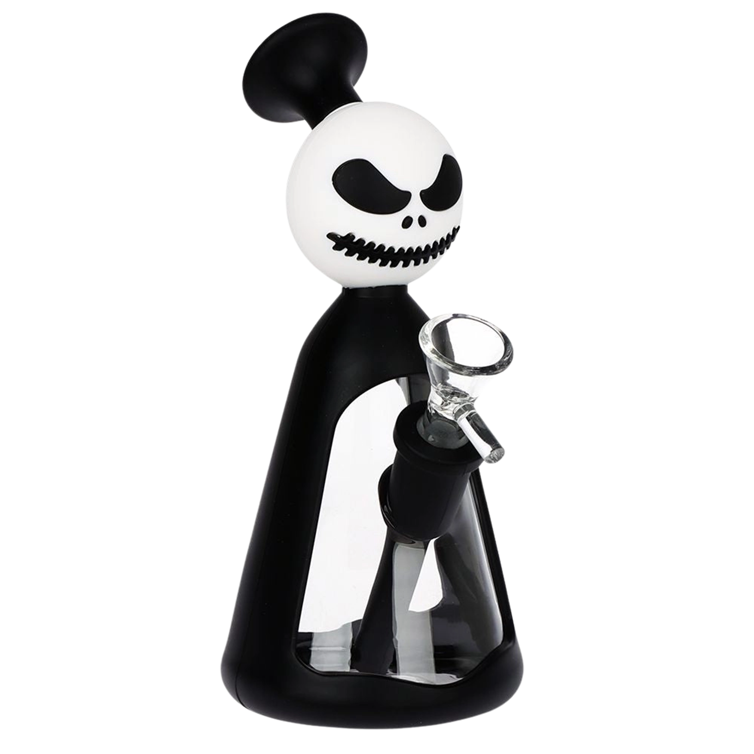 Nightmarish Silicone on Glass Water Pipe - 7.25" / 14mm F