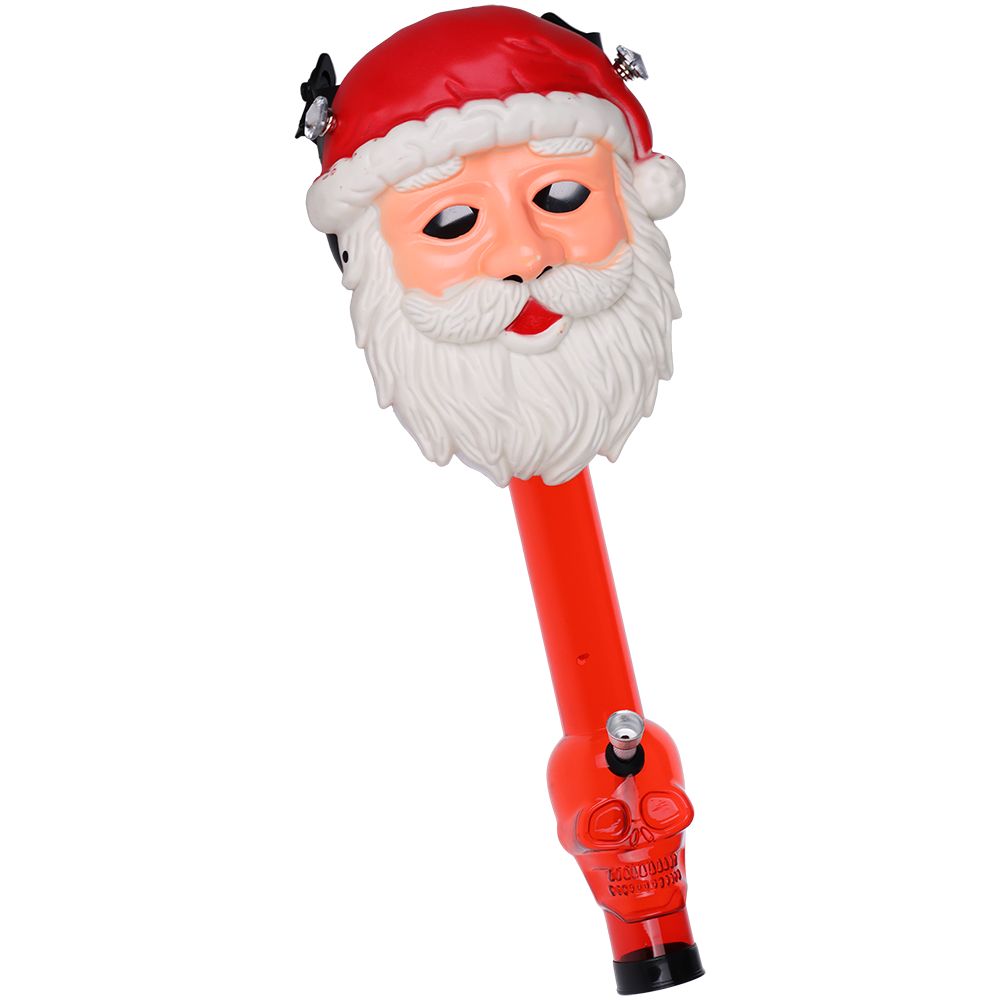 Santa Gas Mask with Acyrlic Water Pipe - 10.25"