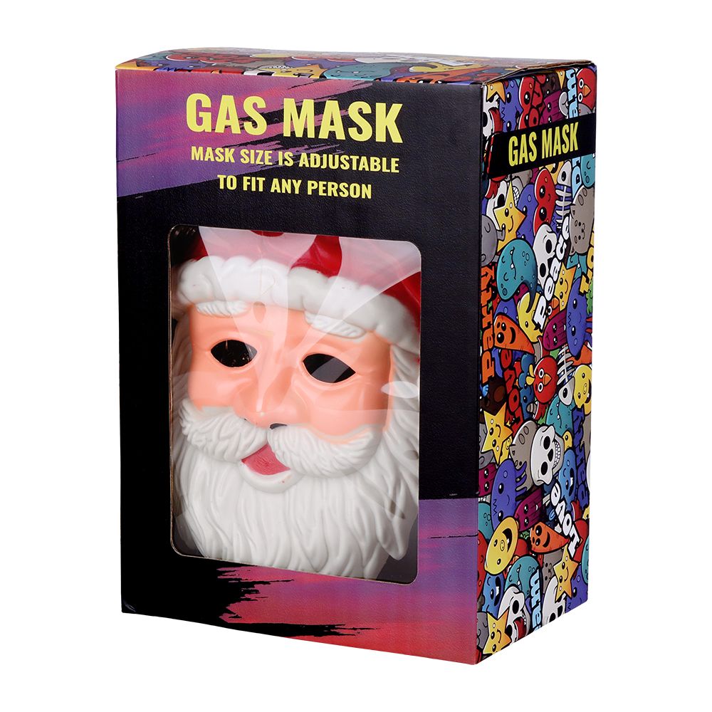 Santa Gas Mask with Acyrlic Water Pipe - 10.25"