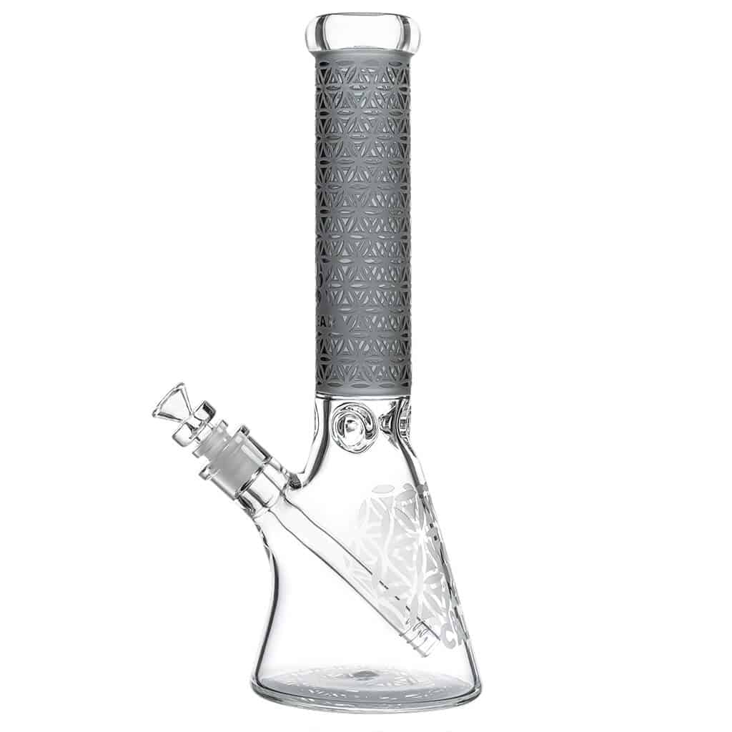 Calibear Bong 14inch-PFT-BLK DEEP SANDBLASTED BEAKER