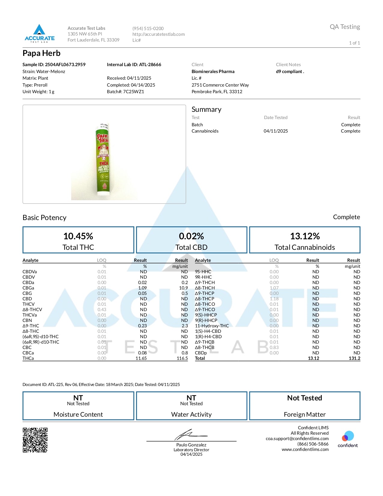 Papa's Herb INFUSED 5 PACK BUBBA GUM INDICA
