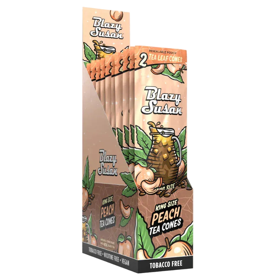 Blazy Susan Peach Tea Cones - Display Box