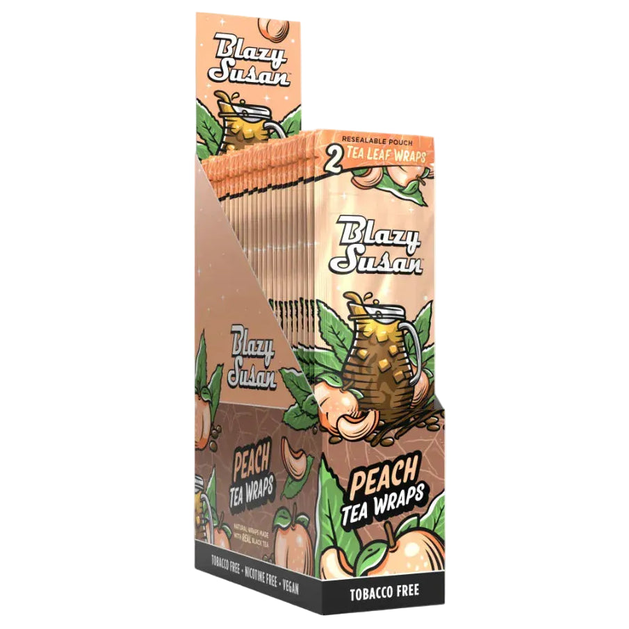 Blazy Susan Peach Tea Wraps - Display Box