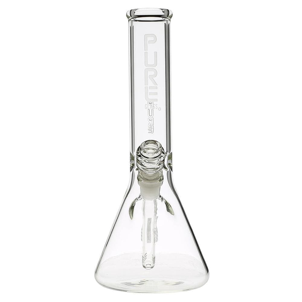 Pure Glass Bongs 12" 50mm x 5mm - Beaker - Clear