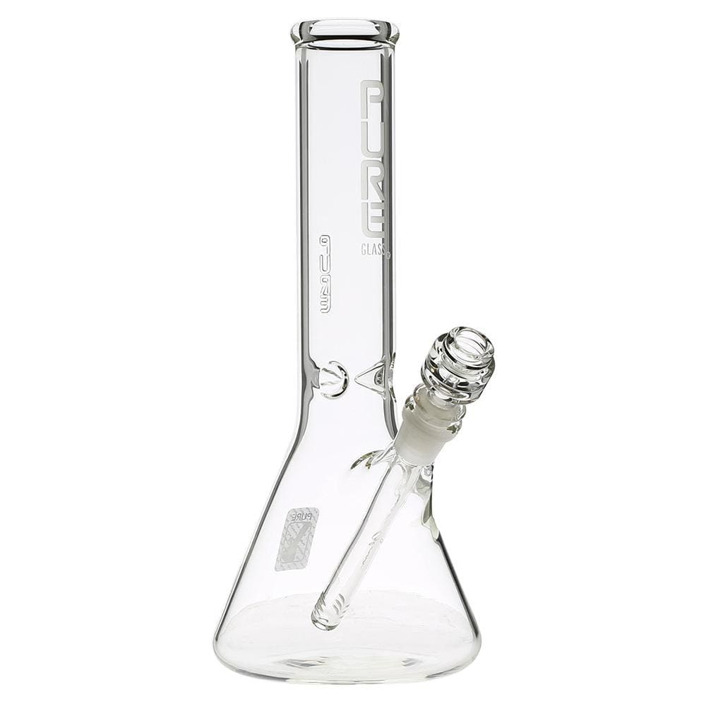 Pure Glass Bongs 12" 50mm x 5mm - Beaker - Clear