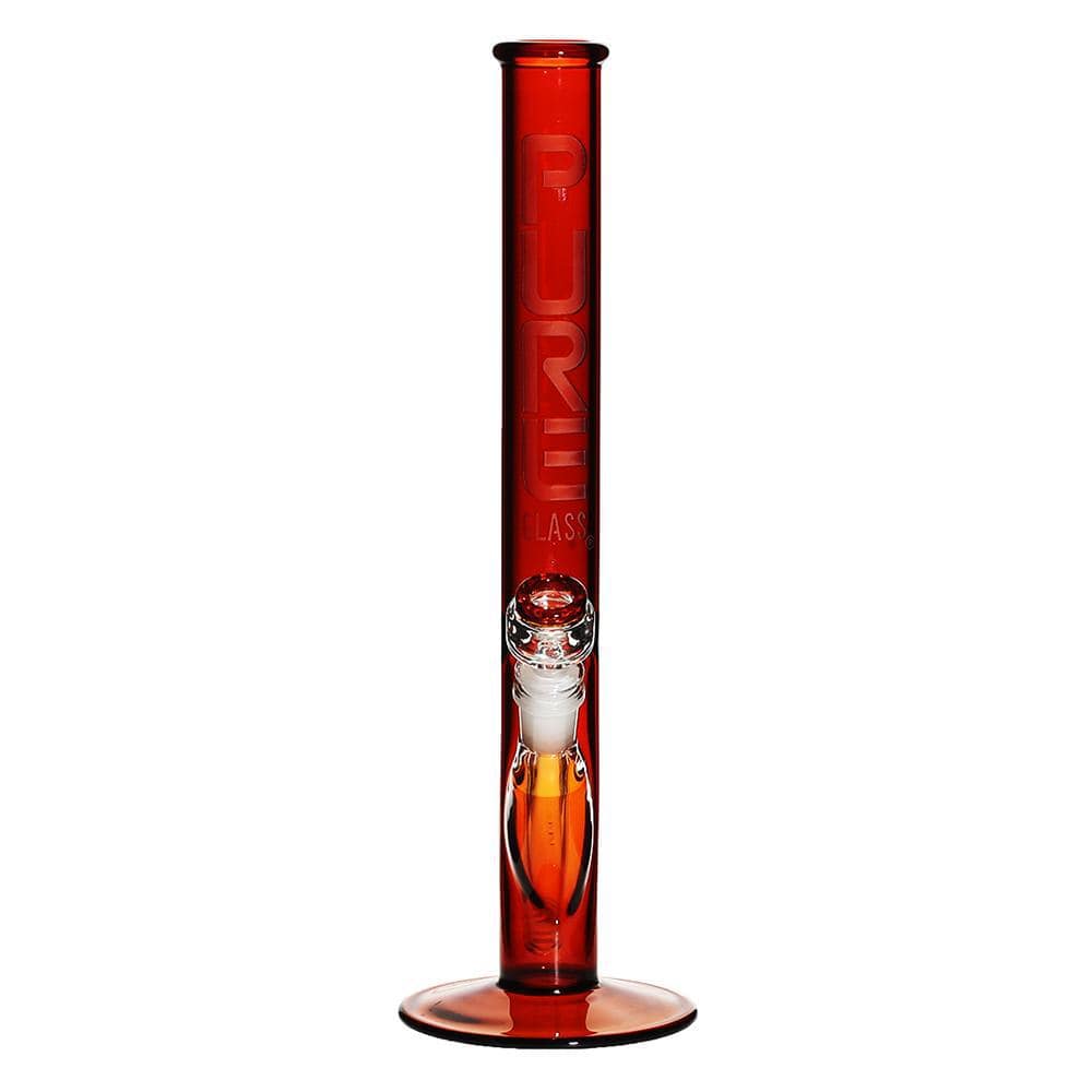 Pure Glass Bongs 14" 38mm x 4mm - Straight - Amber