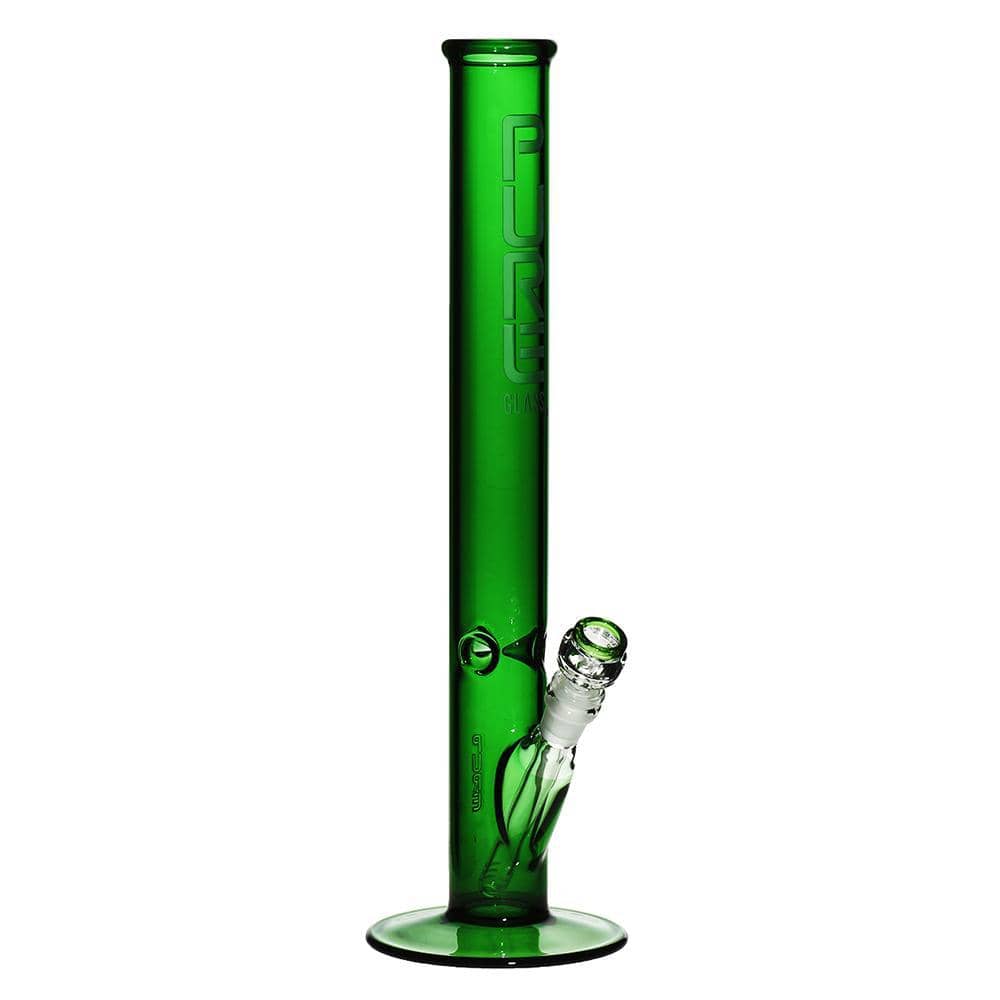 Pure Glass Bongs 18" 50mm x 5mm - Straight - Green