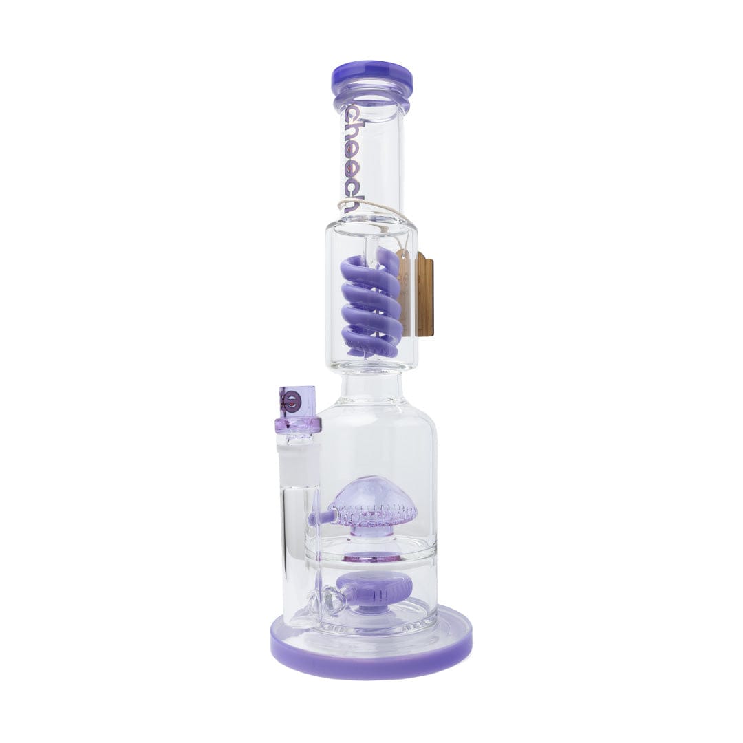 Cheech Glass Bong Purple 15.5" Triple Threat Water Pipe