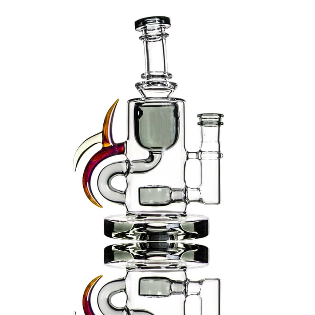 Calibear Water Pipe Transparent Black RIBBING HORN KLEIN