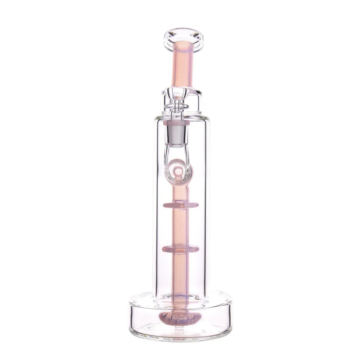 Percolating Ring DHC Bent Neck with Perc Tall Bubbler Bong - 11 in.