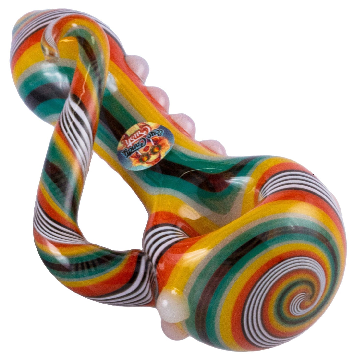 Crush Hand Pipe Green Stripe Eye Candy Crayon Tusk Hand Pipe