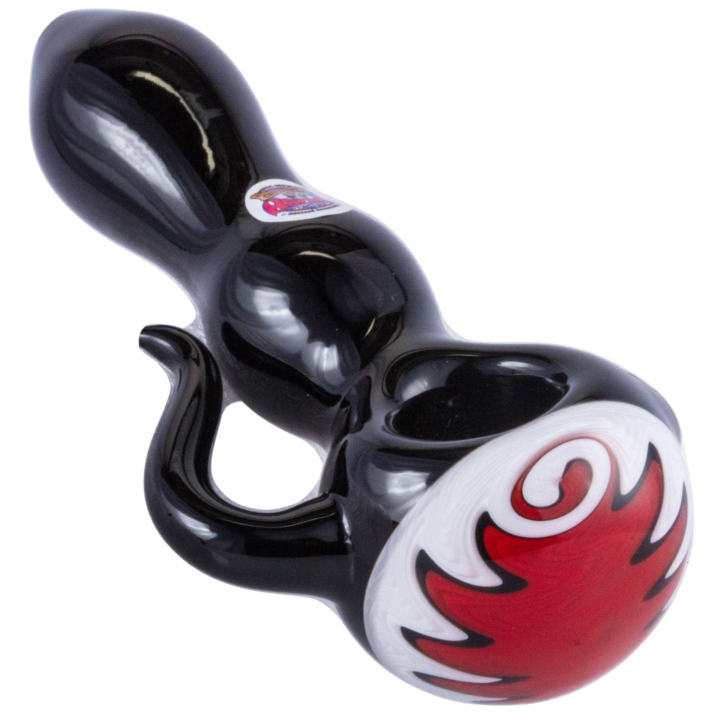 Crush Hand Pipe Big Red Eye Candy Black Onyx Tusk Hand Pipe