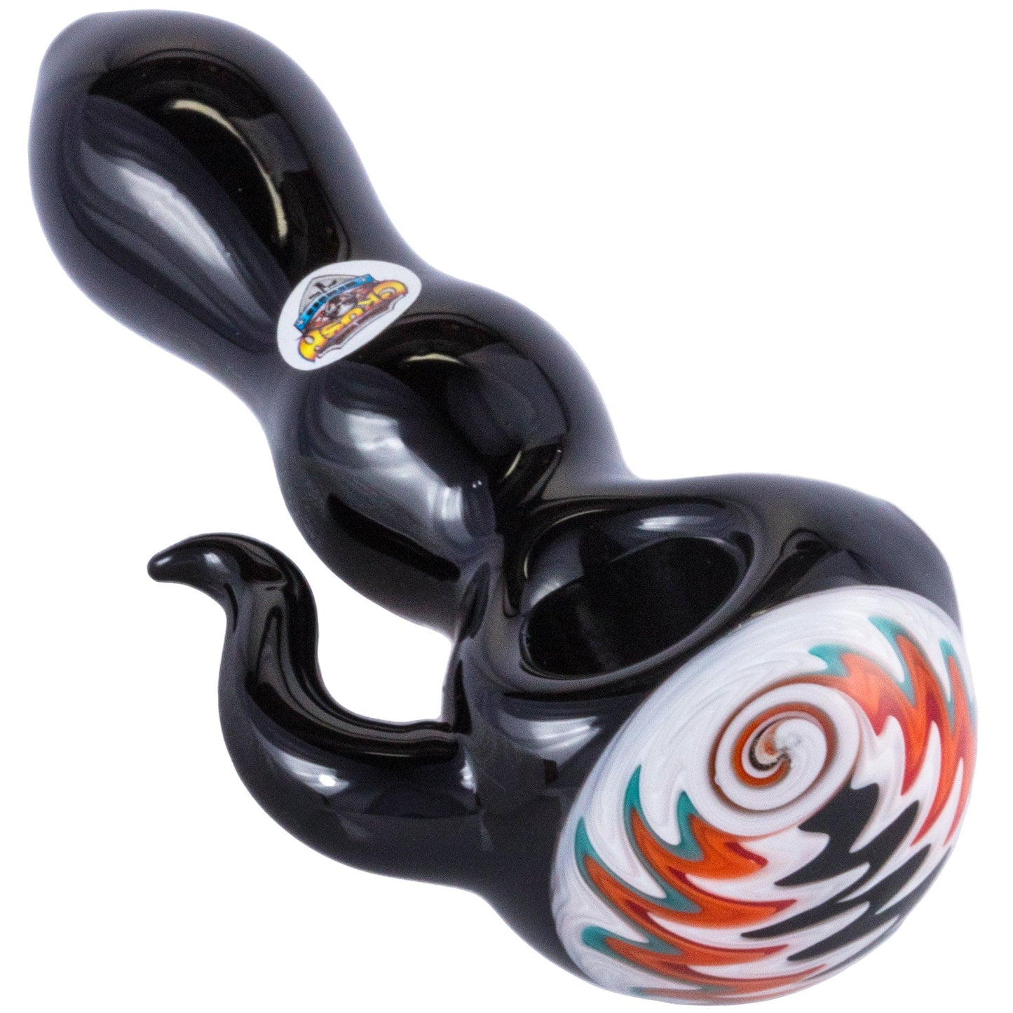 Crush Hand Pipe Orange Line Eye Candy Black Onyx Tusk Hand Pipe