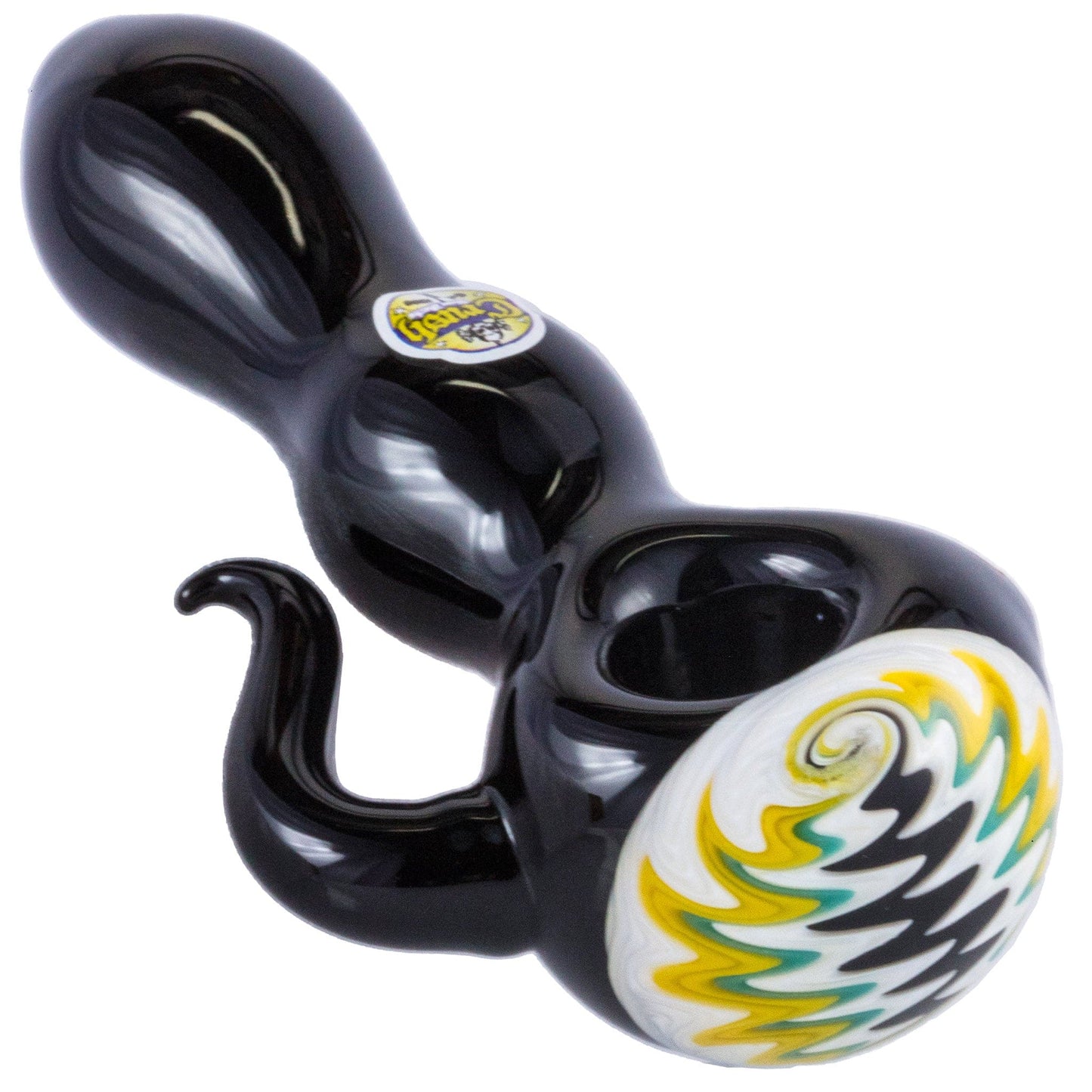 Crush Hand Pipe Yellow Line Eye Candy Black Onyx Tusk Hand Pipe