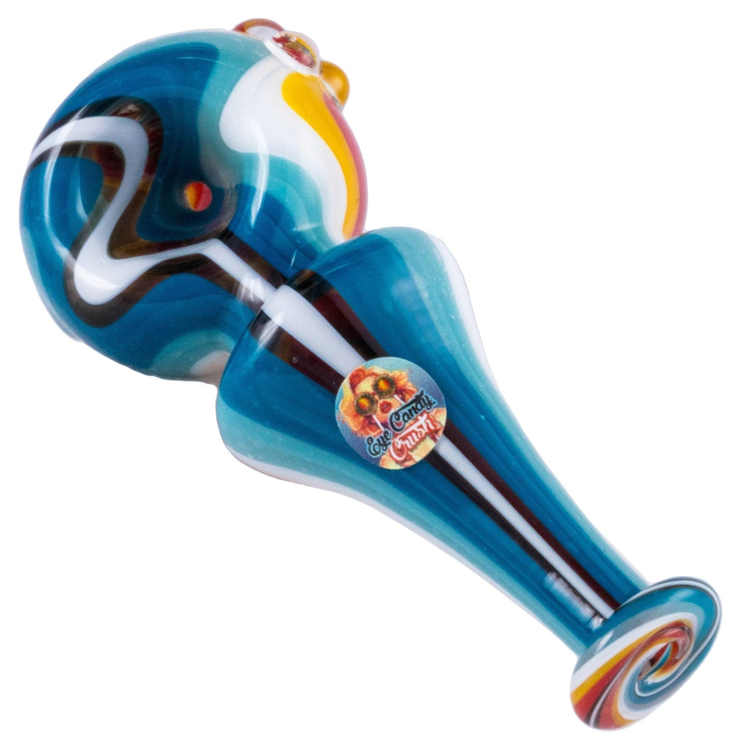 Crush Hand Pipe Ocean Blue Eye Candy Artisan Hand Pipe