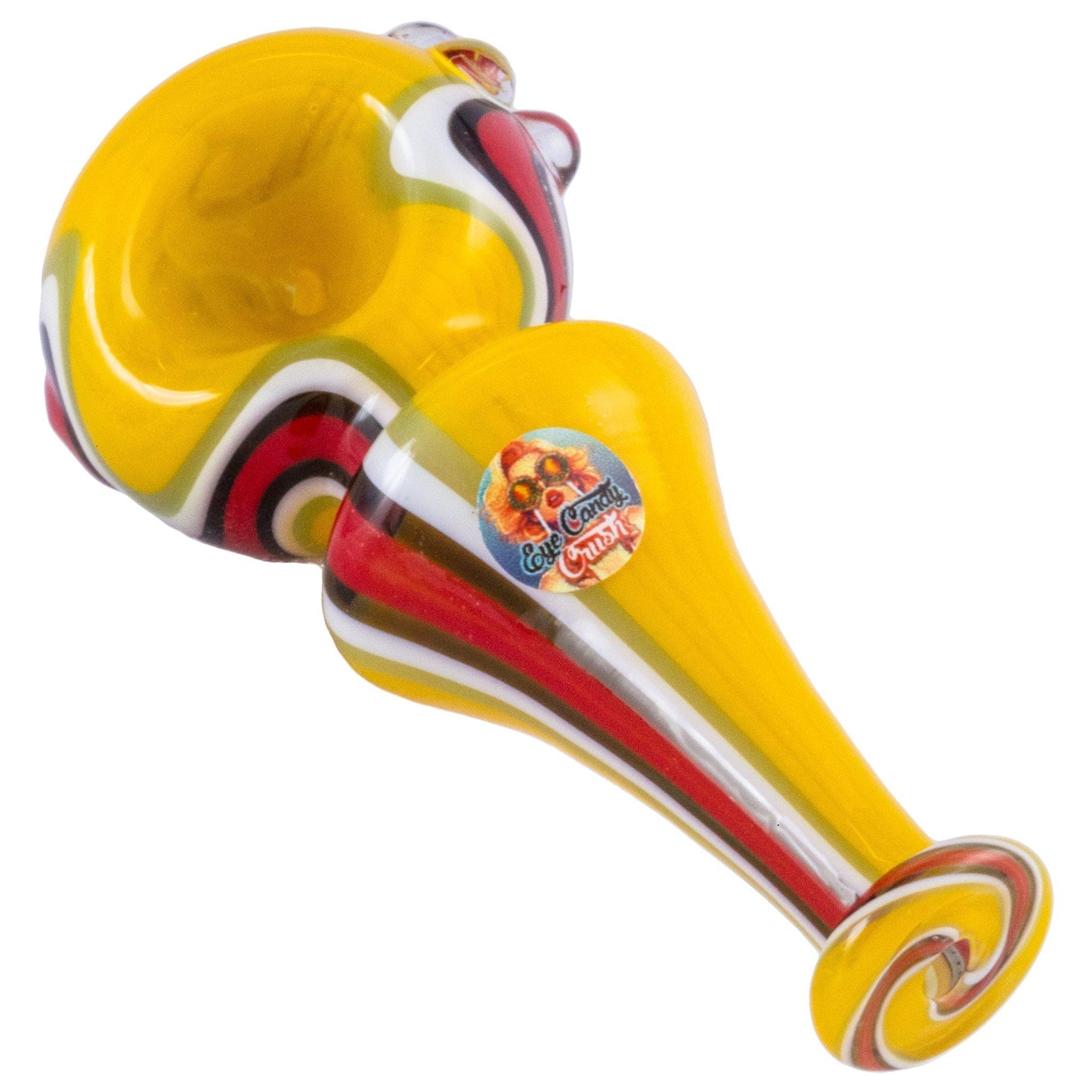 Crush Hand Pipe Yellow Eye Candy Artisan Hand Pipe