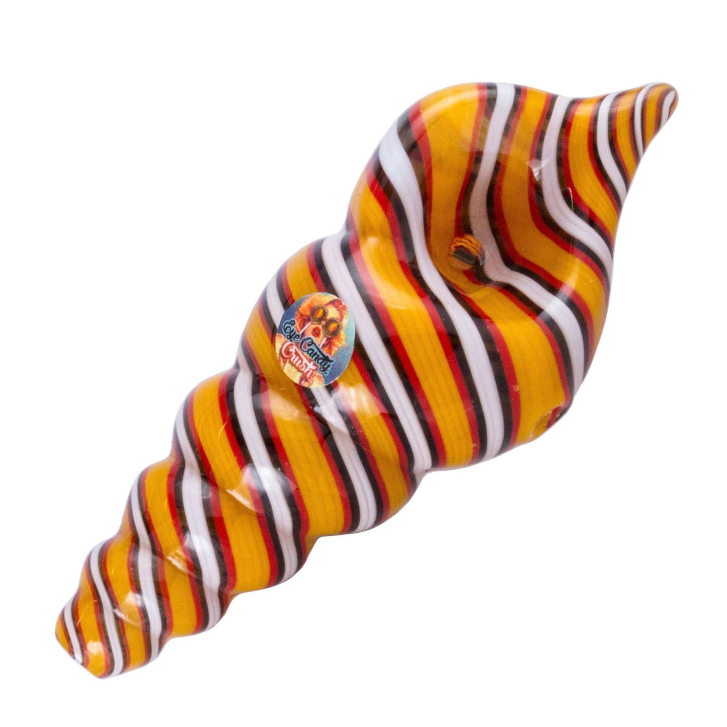 Crush Hand Pipe Yellow Eye Candy Sea Shell Hand Pipe