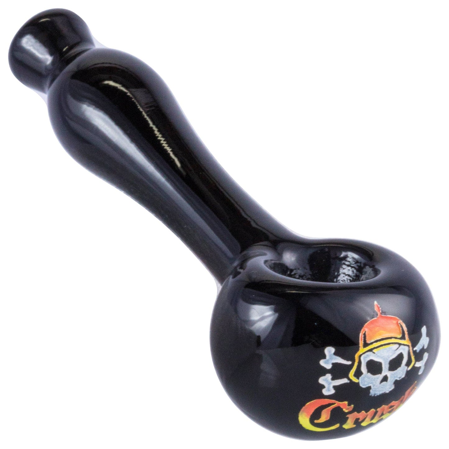 Crush Hand Pipe Orange Laser-Etched Hand Pipe with Skull Logo