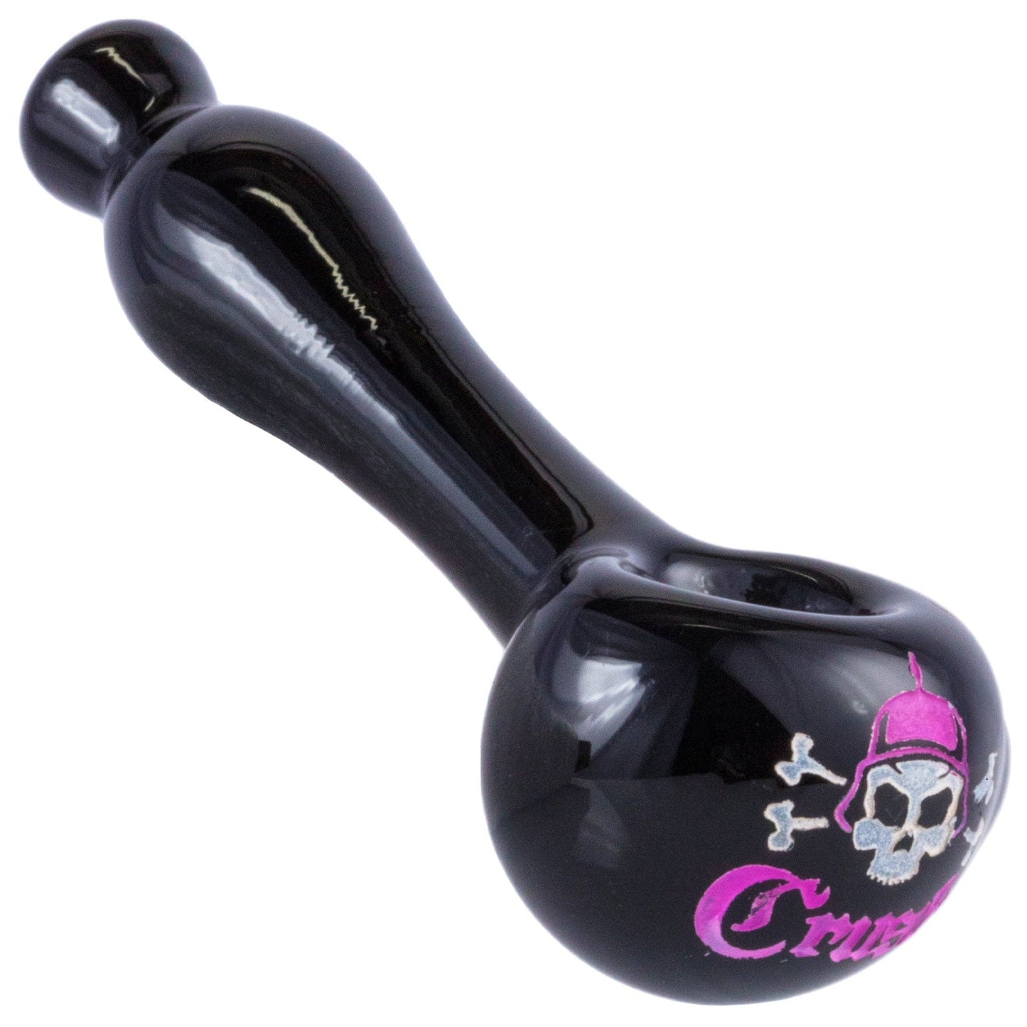 Crush Hand Pipe Pink Laser-Etched Hand Pipe with Skull Logo