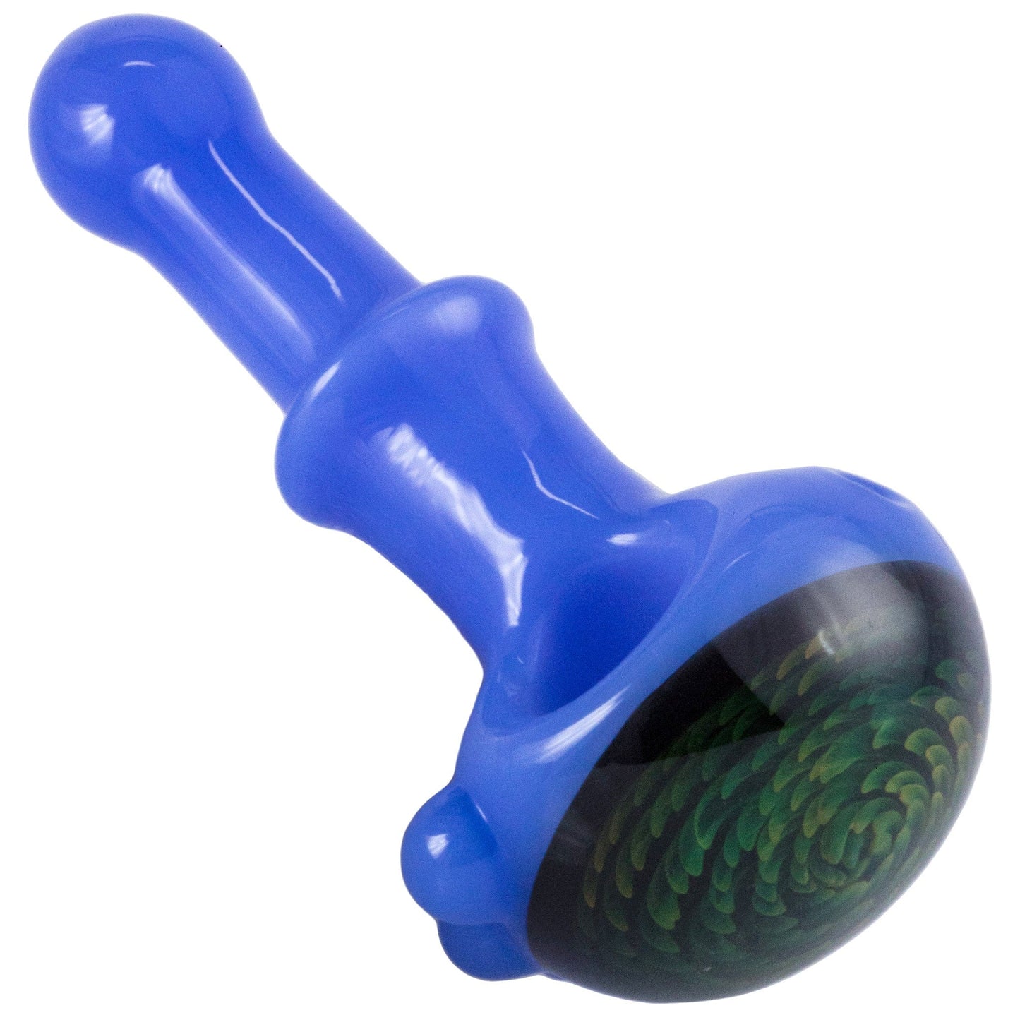 Crush Hand Pipe Blue Eye Candy 3D Floral Slime Multi-Color 🌈 Glass Spoon Pipe