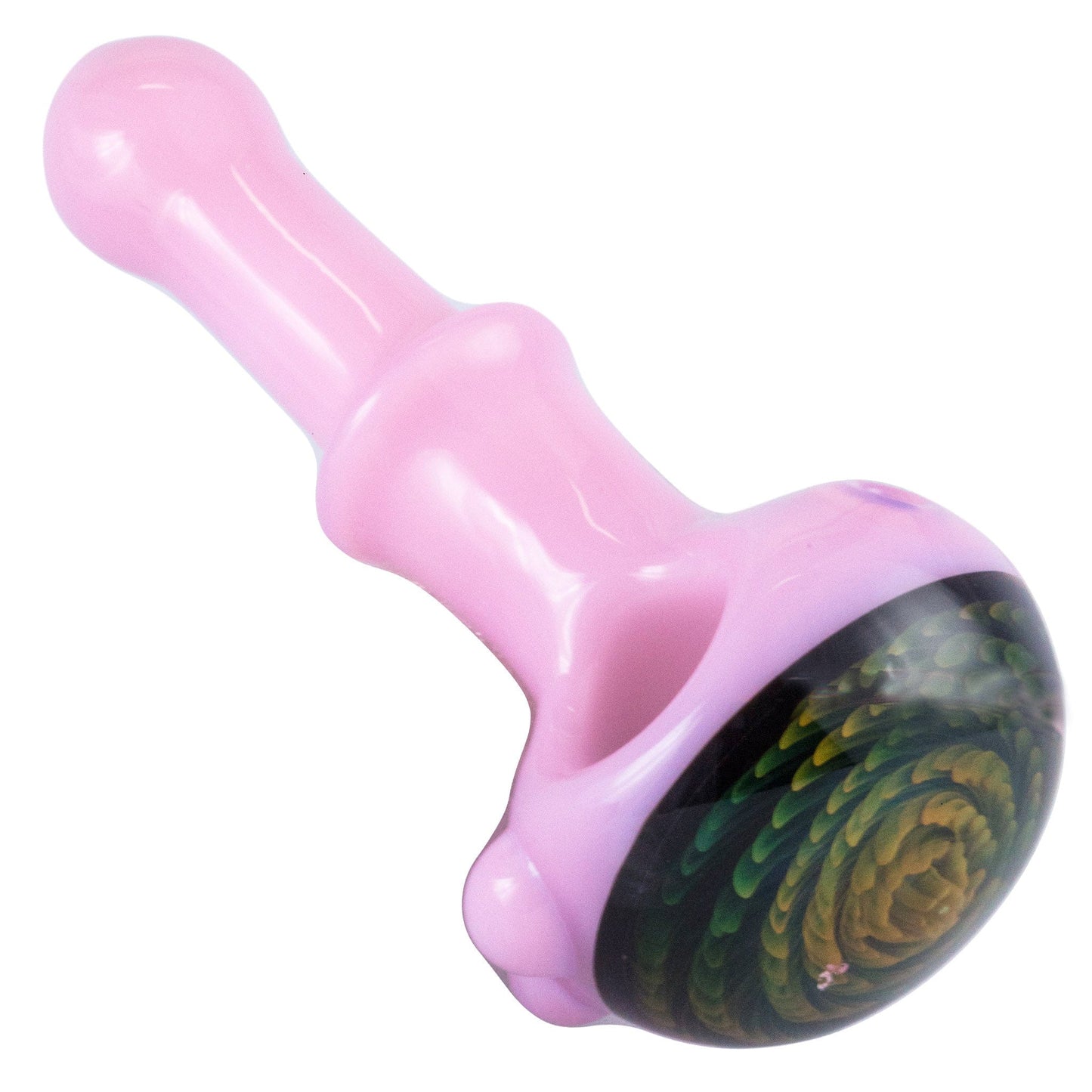 Crush Hand Pipe Pink Eye Candy 3D Floral Slime Multi-Color 🌈 Glass Spoon Pipe