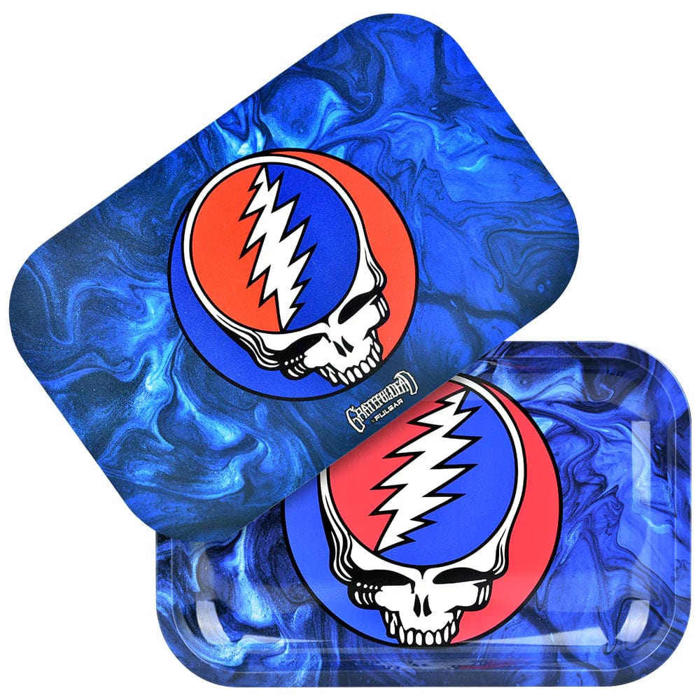 Pulsar Rolling Tray Steal Your Face Swirls Grateful Dead x Pulsar Rolling Tray Kit