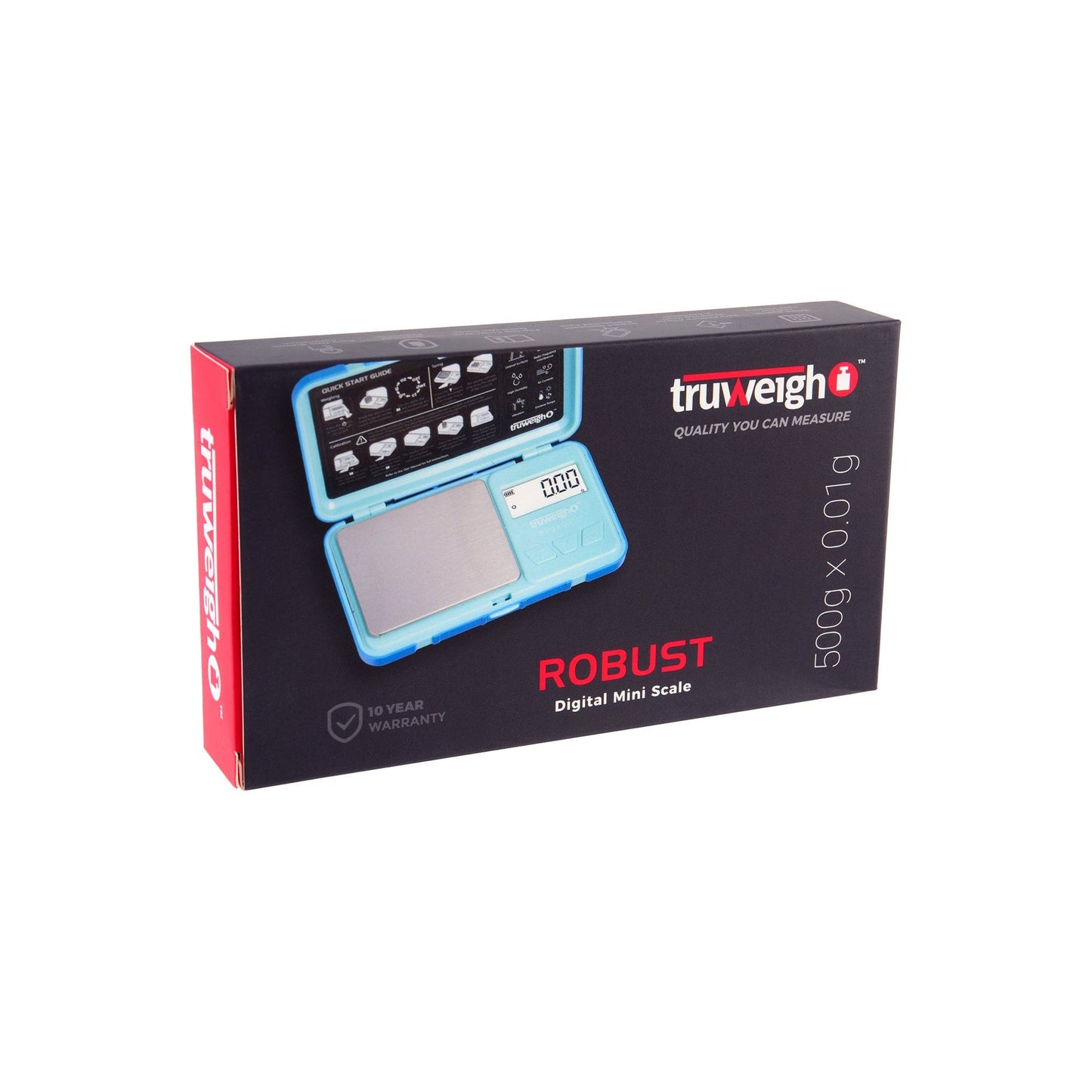 Truweigh Scales Blue Robust Digital Mini Scale – 500g x 0.01g