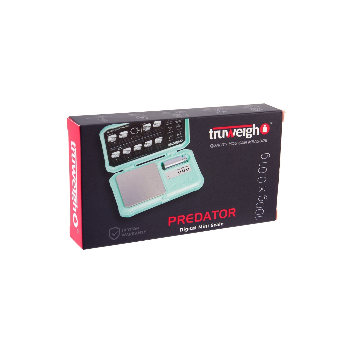 Truweigh Scales Teal/Teal Predator Mini Scale with Weight – 100g x 0.01g