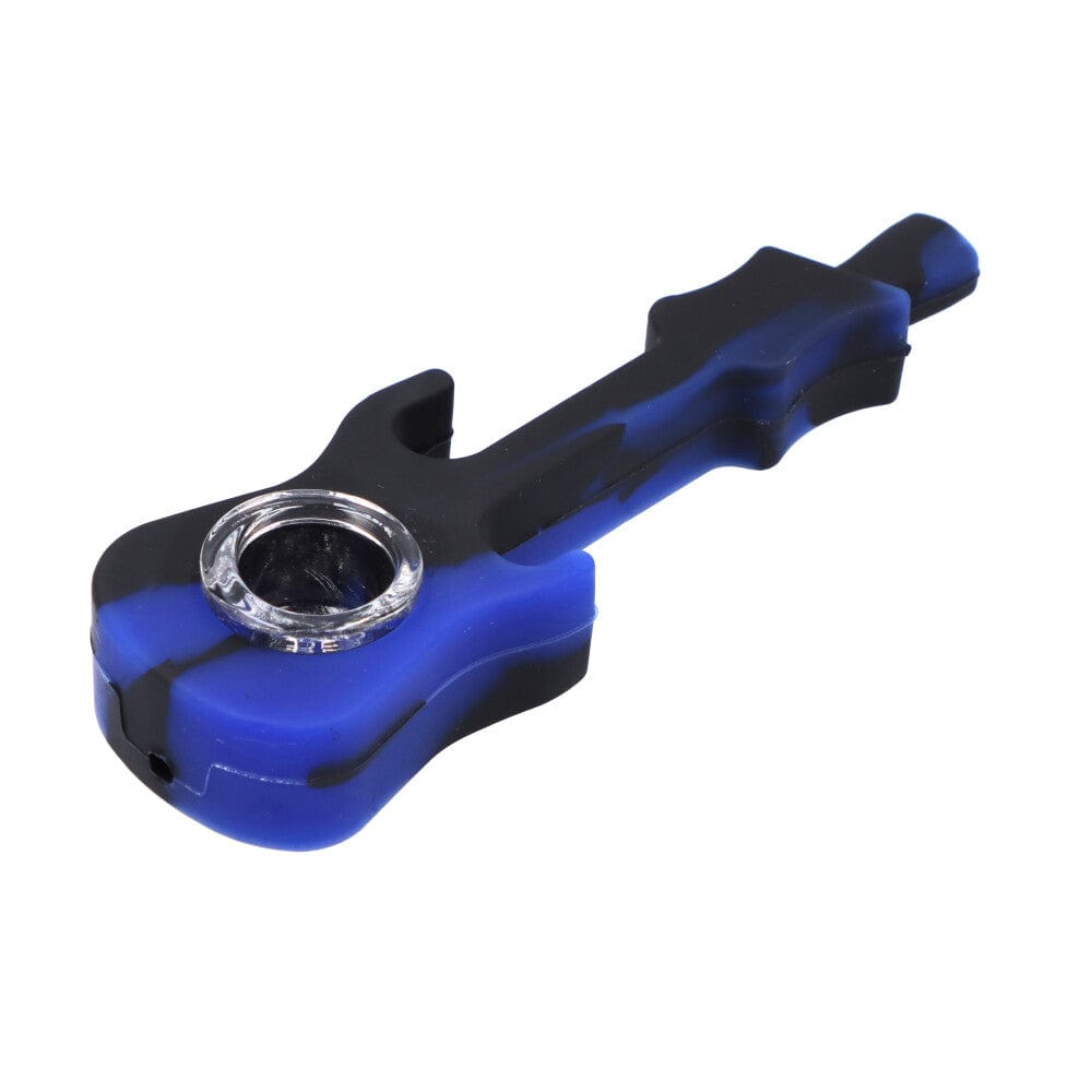 Daily High Club Hand Pipe Blue Black Silicone Guitar Pipe