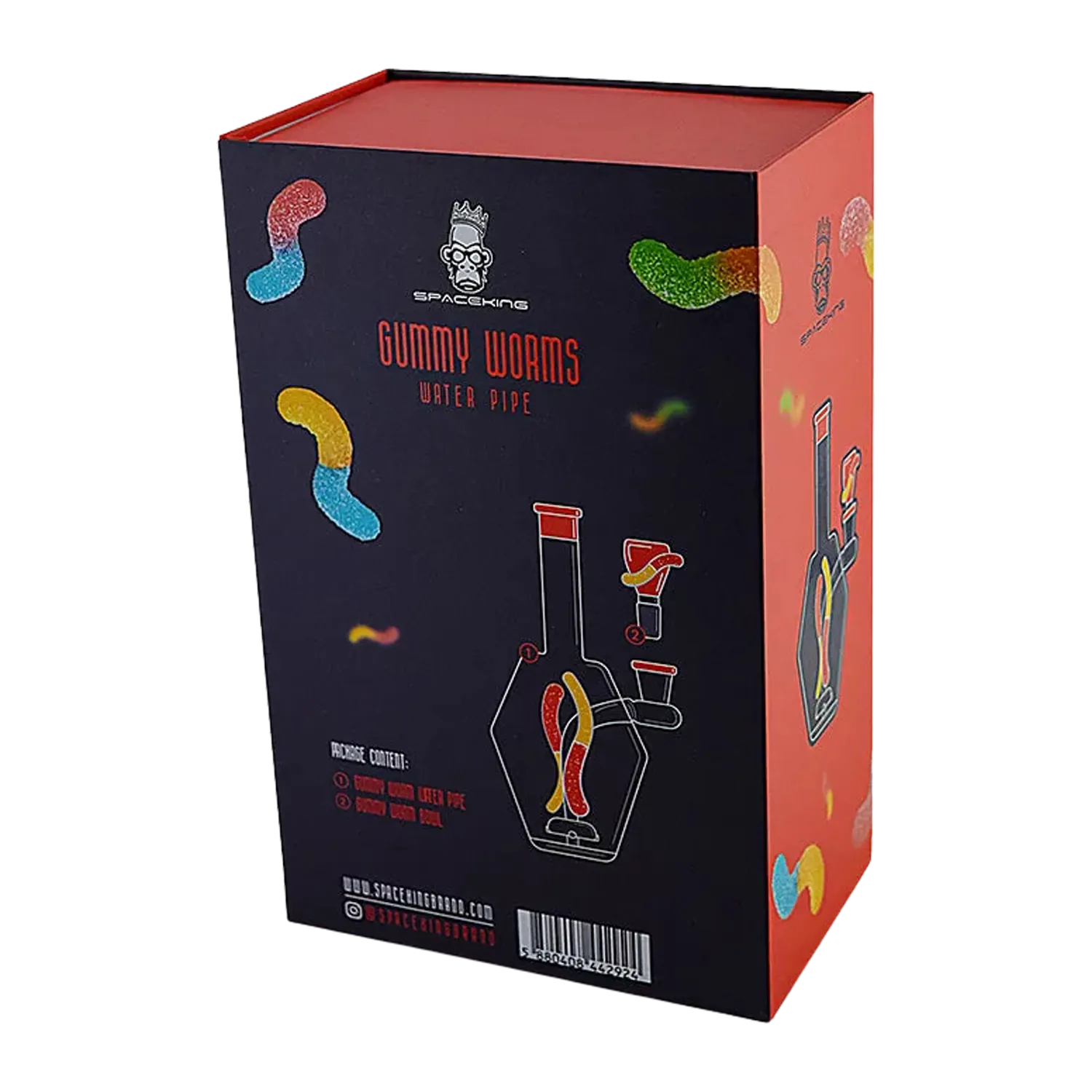 Space King Gummy Worms Water Pipe