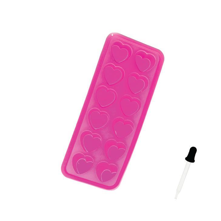 Daily High Club Bakeware Pink Silicone Heart Ice Cube Tray