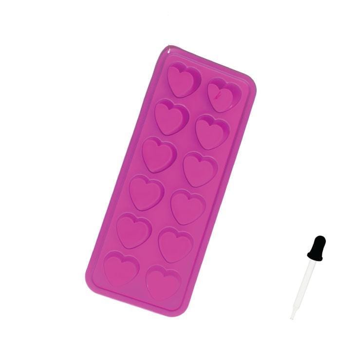 Daily High Club Bakeware Purple Silicone Heart Ice Cube Tray