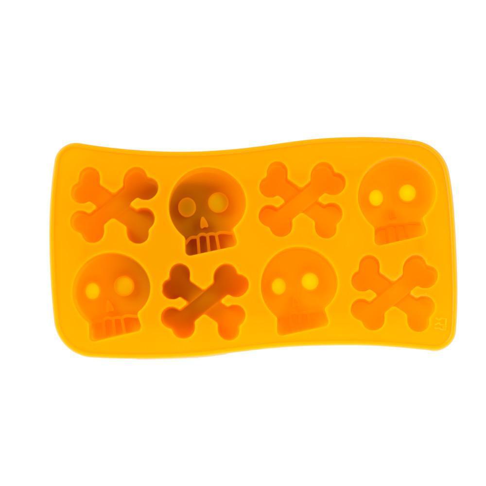 Daily High Club Bakeware Orange Silicone Ice Cube "Skull & Crossbone"