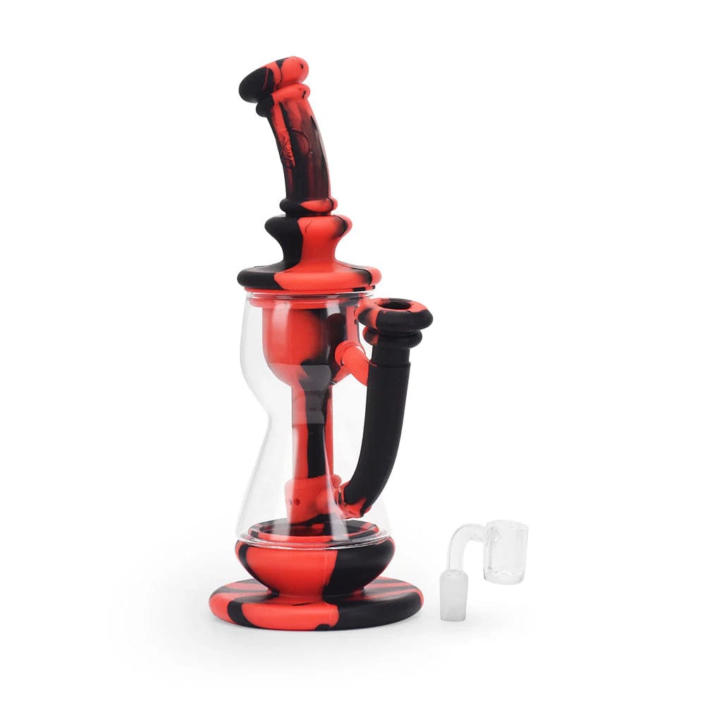 Ritual Dab Rig Black an Red 10'' Silicone Deluxe Incycler