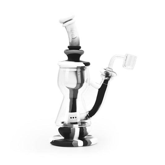 Ritual Dab Rig Black an White 10'' Silicone Deluxe Incycler
