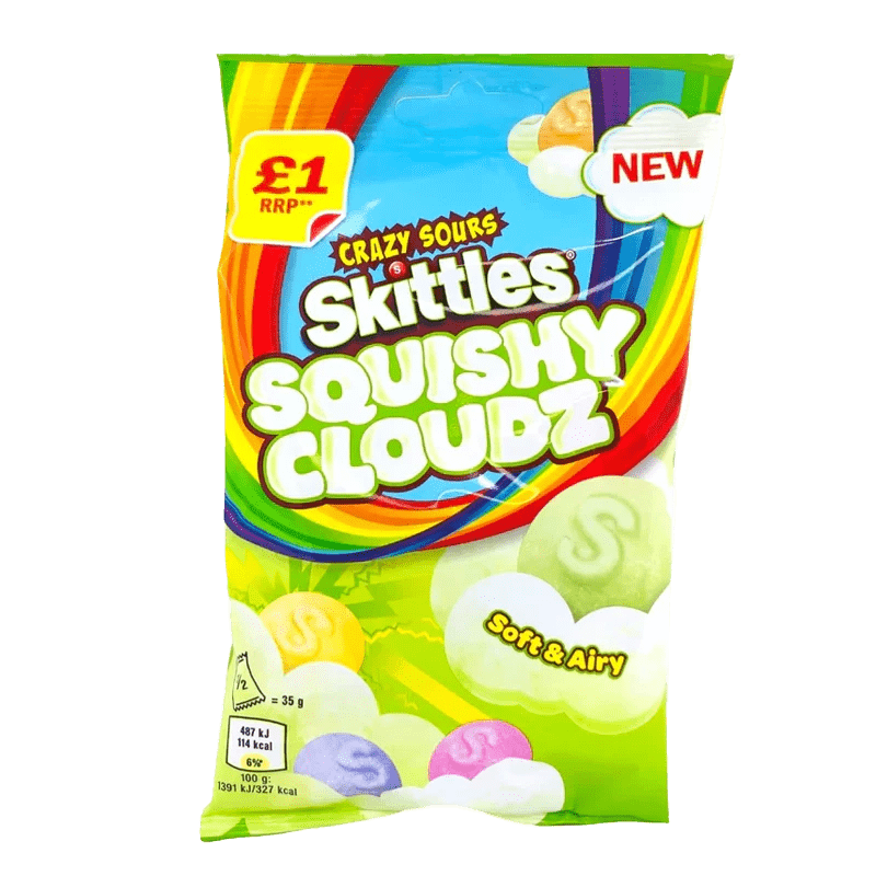 Skittles Snacks Skittles - Crazy Sours Squishy Cloudz