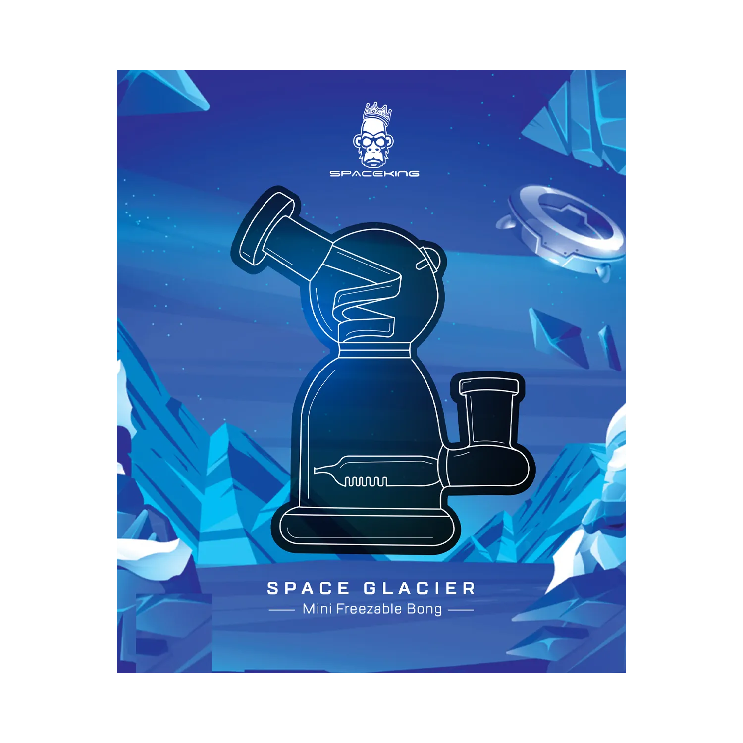 Space King Glass - 'Space Glacier' Freezable Bong