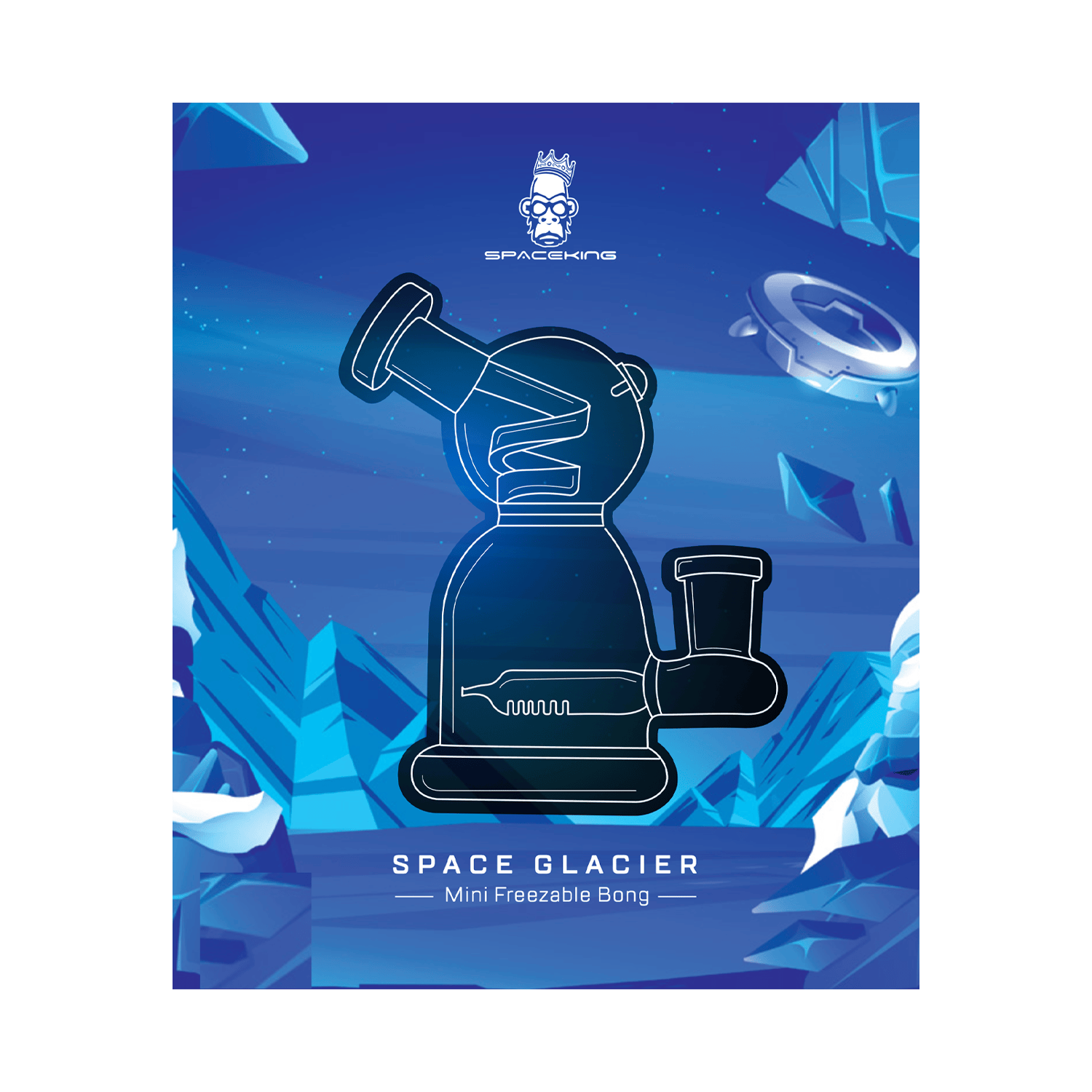Space King Glass - 'Space Glacier' Freezable Bong