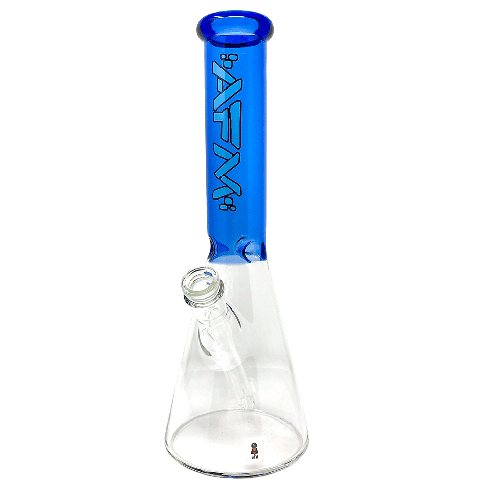 AFM Smoke Waterpipes Ink Blue 12" AFM Glass Extraterrestrial Colored Glass Sleeve Beaker Bong
