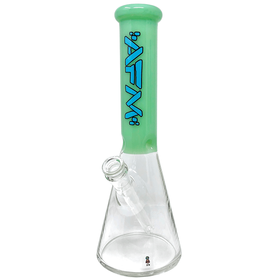 AFM Smoke Waterpipes Mint 12" AFM Glass Extraterrestrial Colored Glass Sleeve Beaker Bong