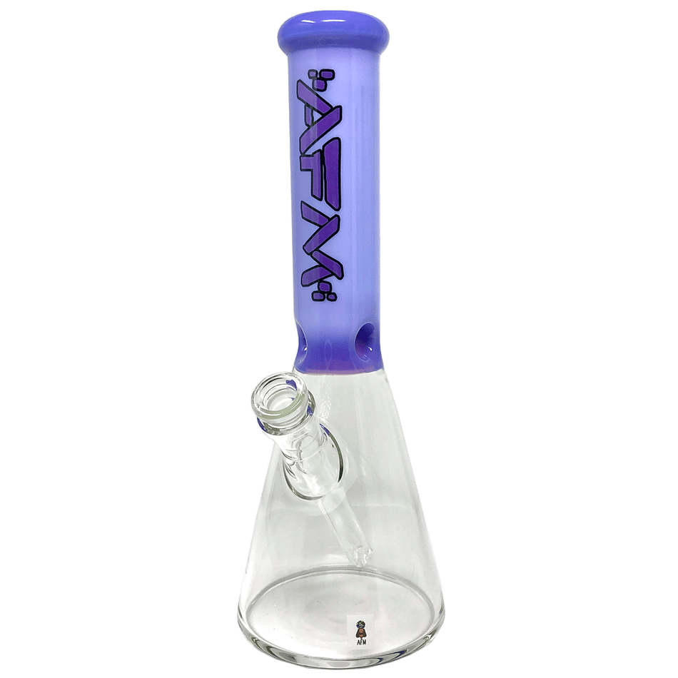 AFM Smoke Waterpipes Purple 12" AFM Glass Extraterrestrial Colored Glass Sleeve Beaker Bong
