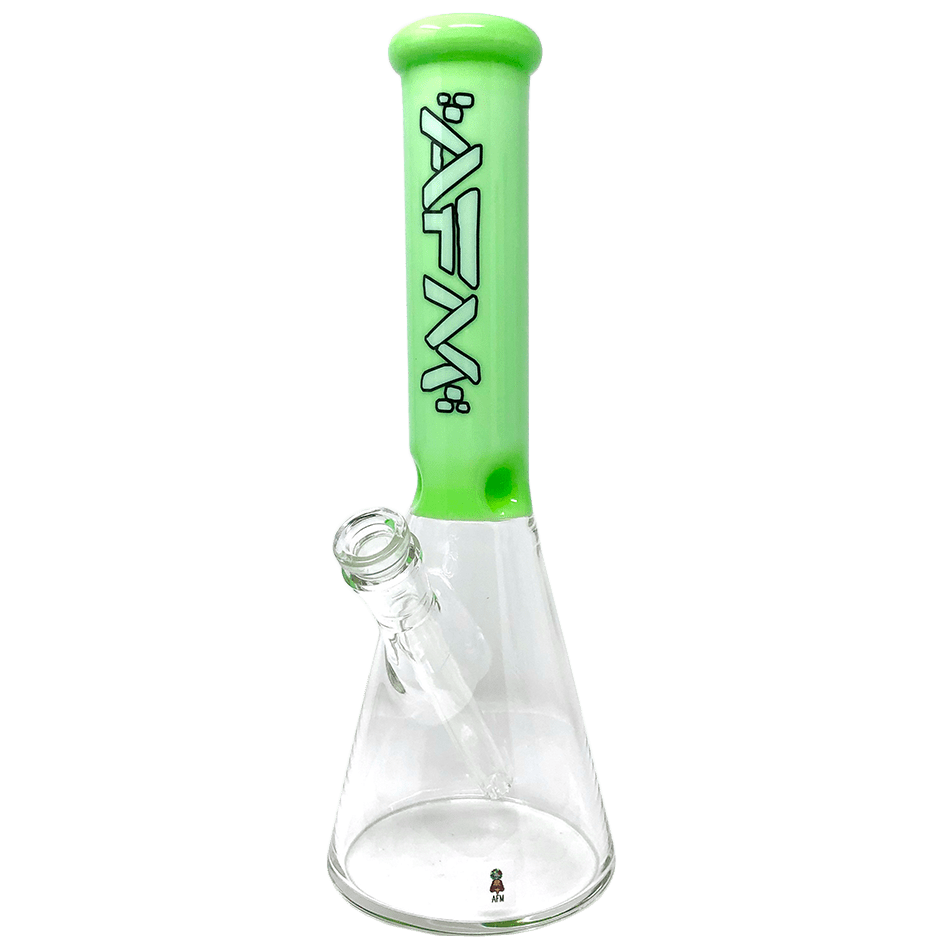 AFM Smoke Waterpipes Slime 12" AFM Glass Extraterrestrial Colored Glass Sleeve Beaker Bong