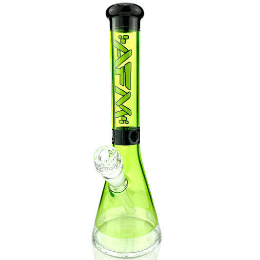 AFM Smoke Bong Lime/Black 12" AFM Glass Extraterrestrial Double Color Glass Beaker Bong