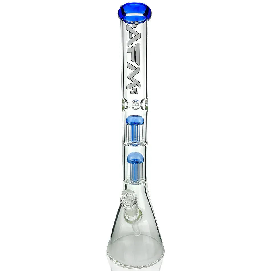 18" AFM Hitter Double Arm Perc 5mm Glass Beaker Bong